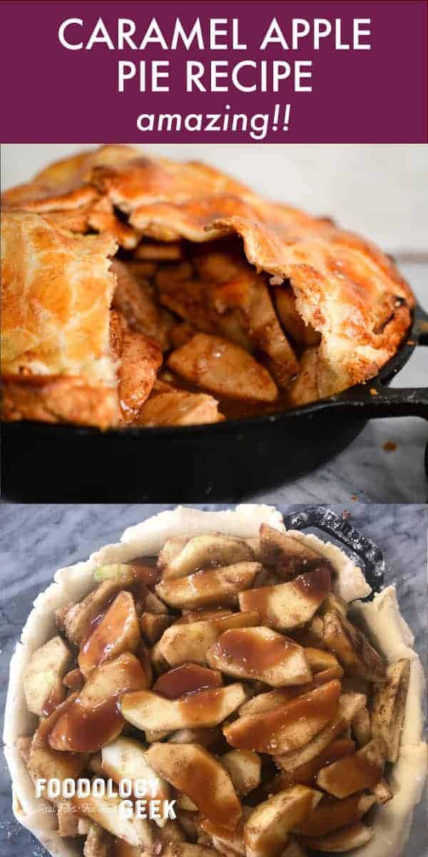 caramel apple pie recipe pinterest image by foodology geek.