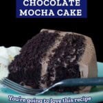 Rich and Moist chocolate mocha cake Pinterest Pin