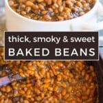 Smoky and sweet baked beans Pinterest Pin