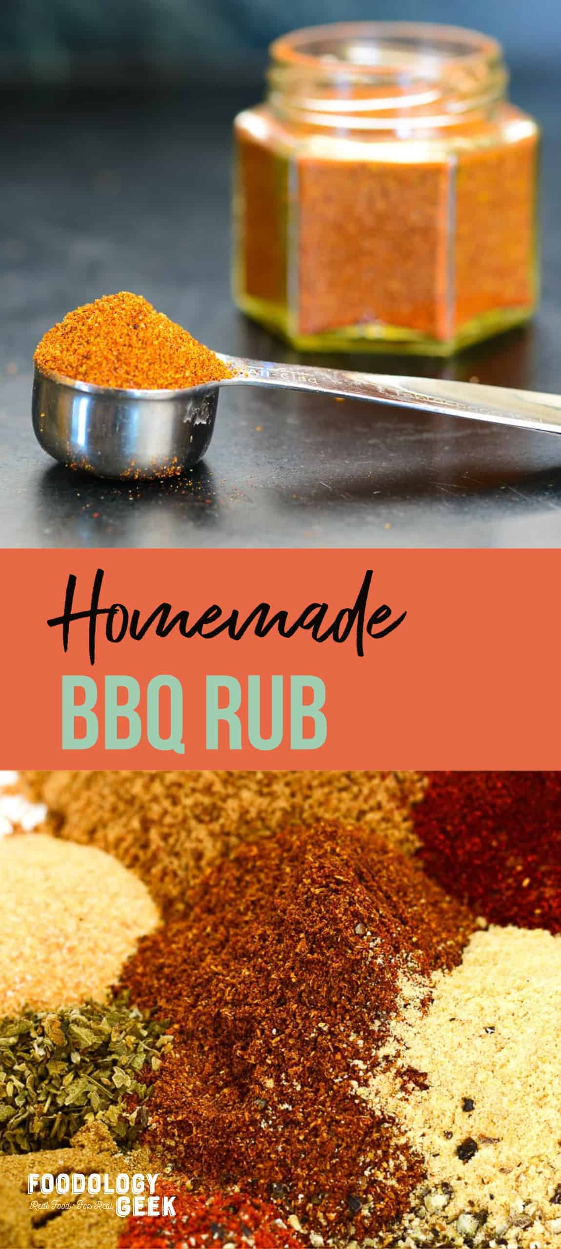 homemade bbq rub recipe. pinterest image | fooodology geek