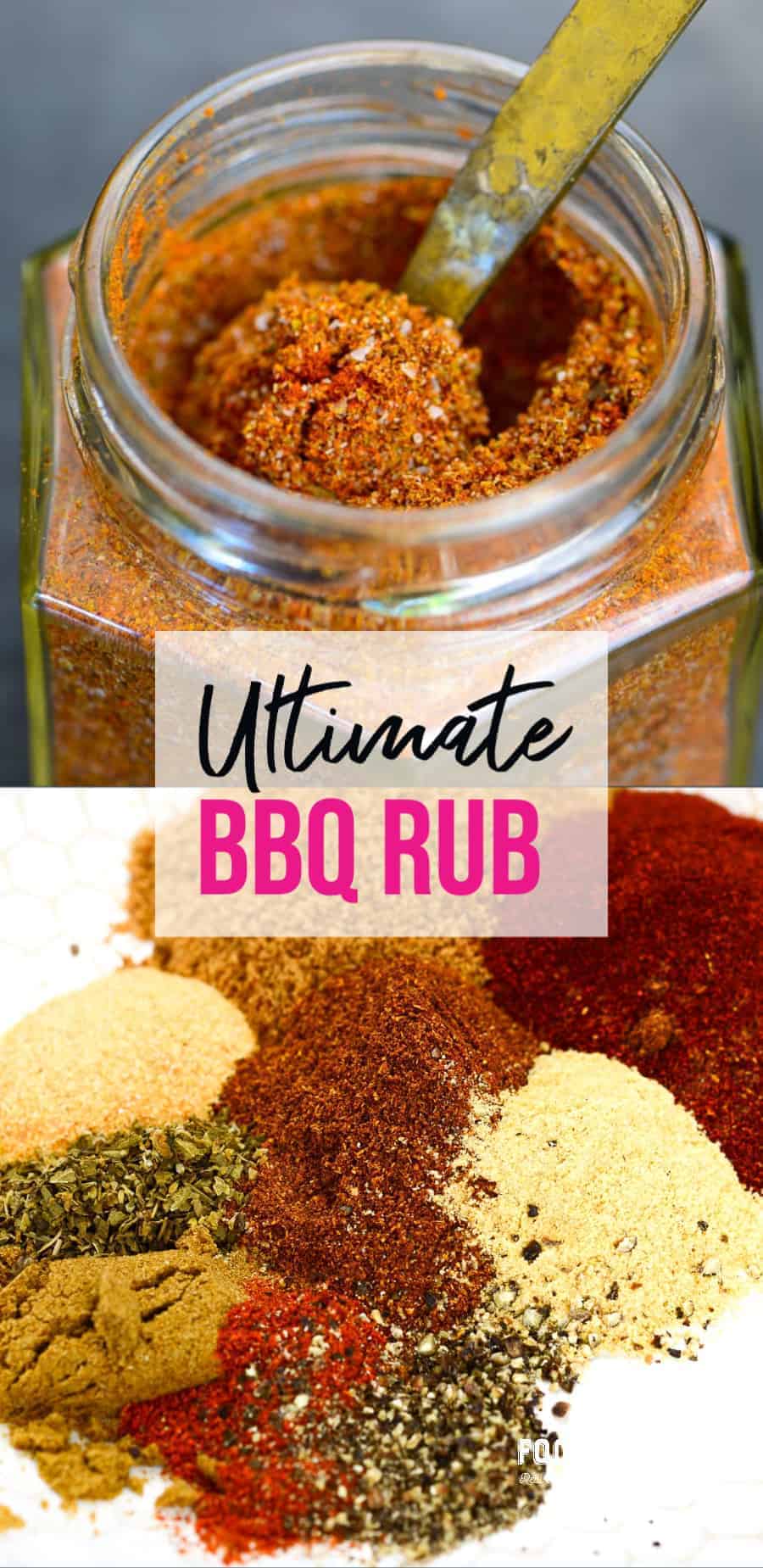 ultimate bbq rub recipe. pinterest image | foodology geek