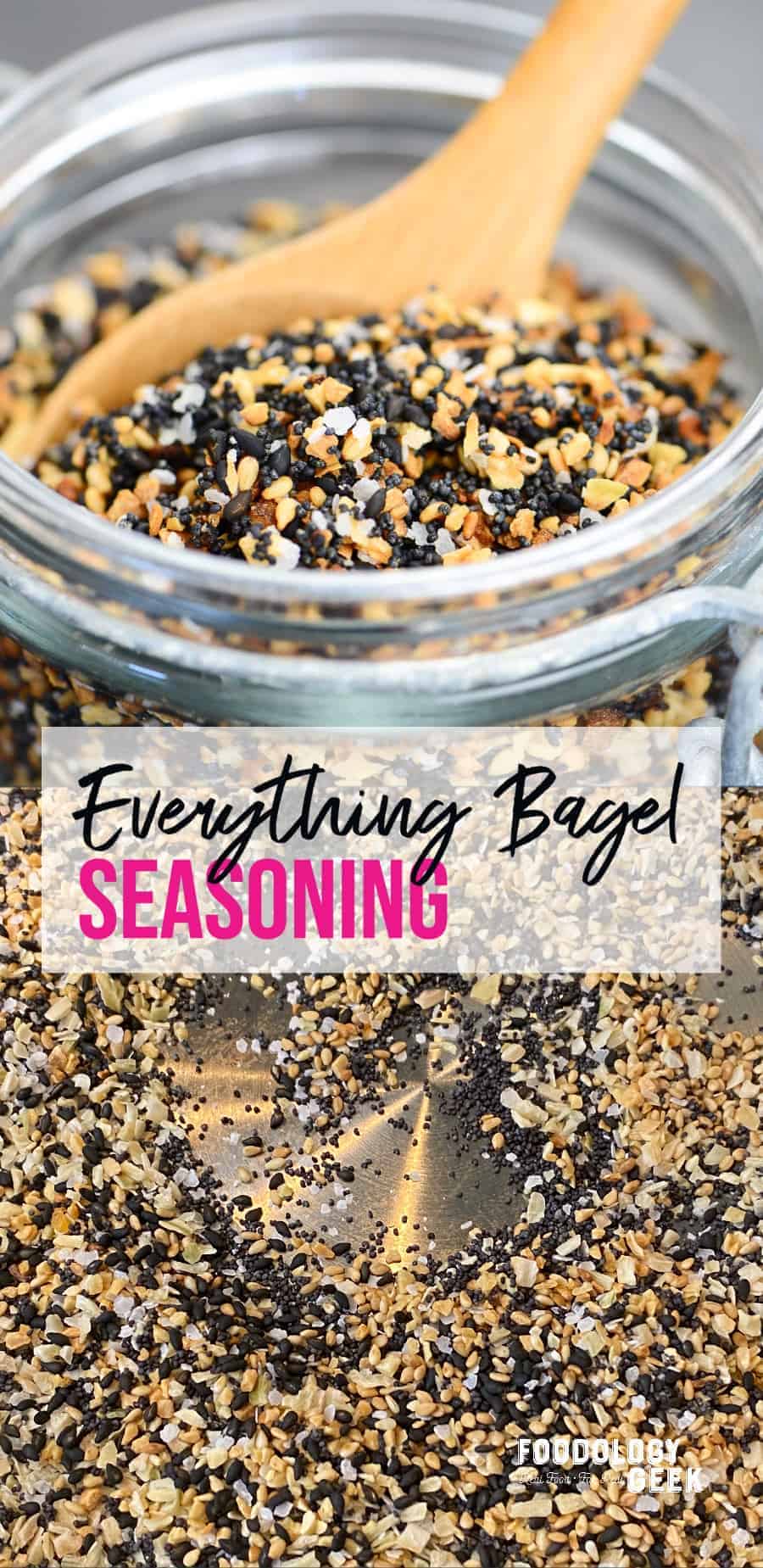 how to make everything bagel seasoning at home | foodology geek