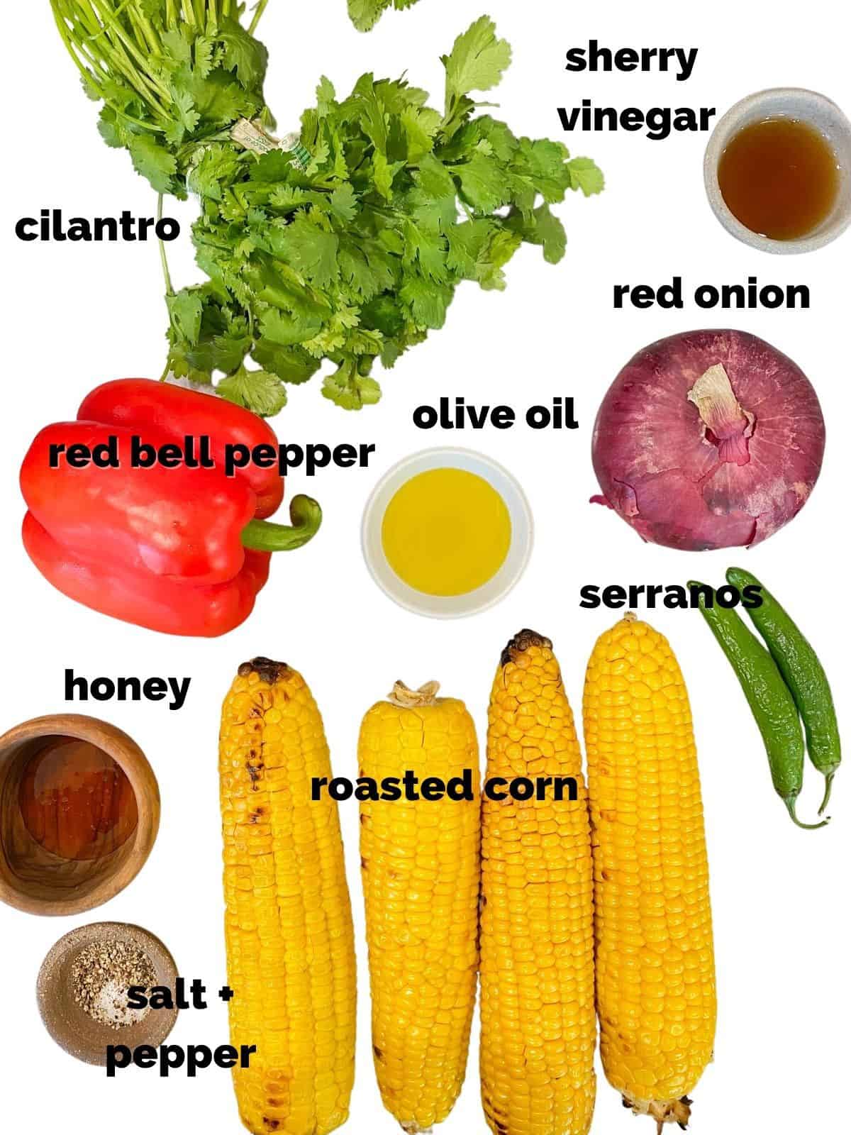 ingredients for corn salsa