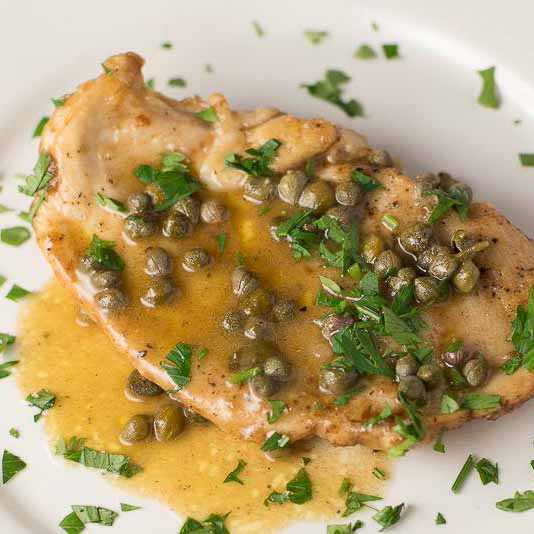 Lemon Chicken Piccata with Capers - Foodology Geek