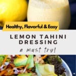 Healthy Lemon Tahini Dressing Pinterest Pin
