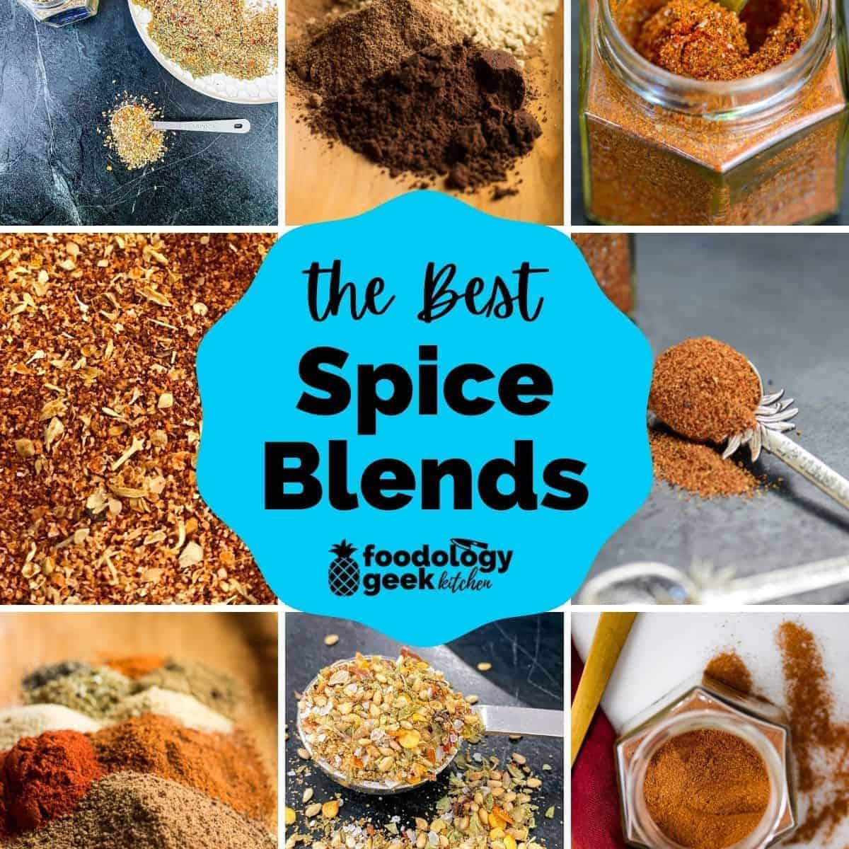 a collage of seasoning blend recipes