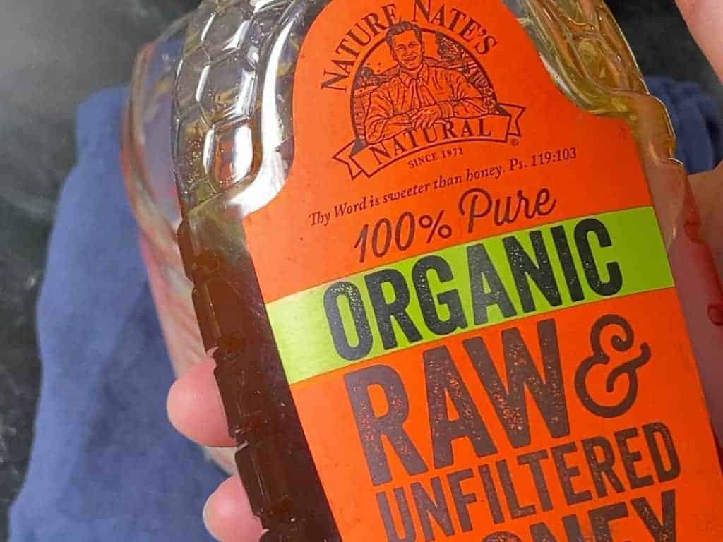 organic raw unfiltered honey label