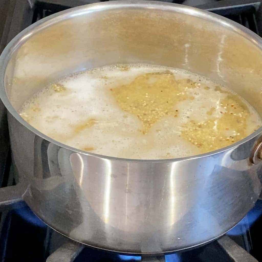 bring the quinoa to a boil