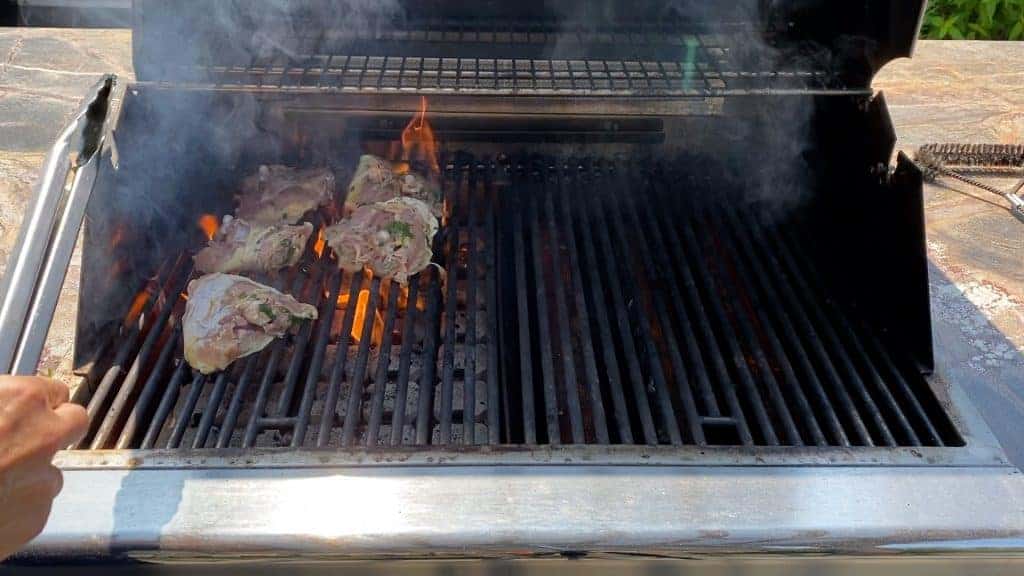 grill the chicken for 6 minutes on each side