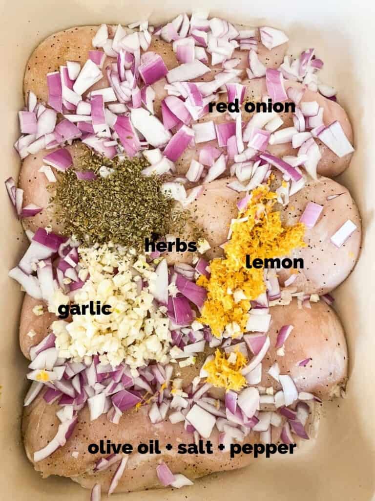 ingredients for grilled chicken