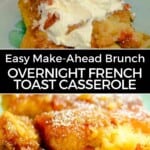 Make-Ahead Overnight French Toast Casserole Pinterest Pin