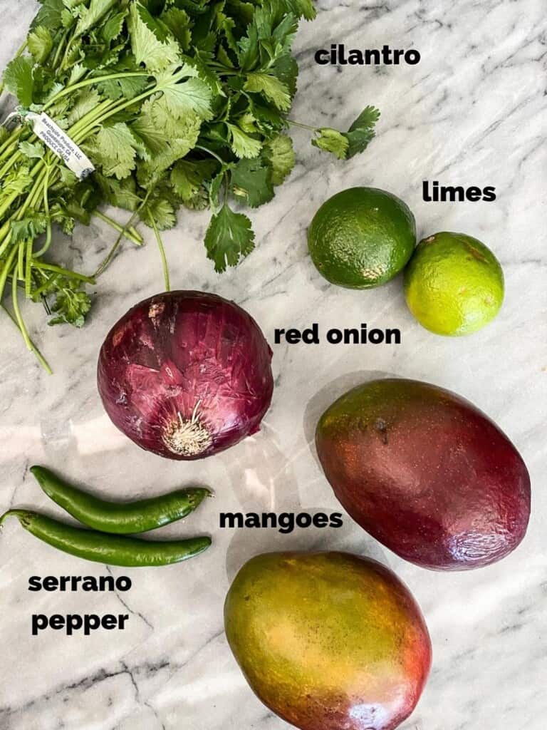 ingredients for mango salsa