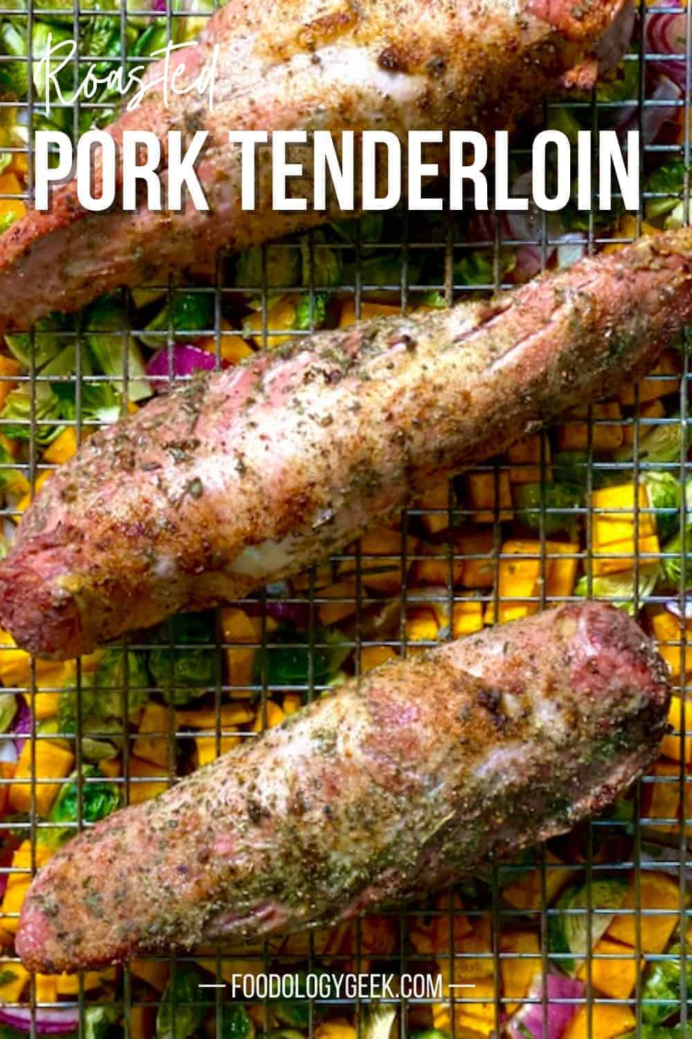 Roasted pork tenderloin pinterest image