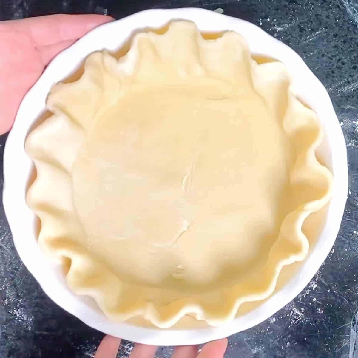 fully crimped pie dough