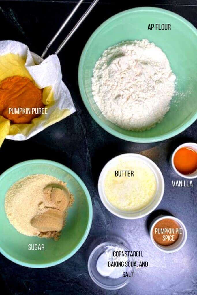 ingredients for pumpkin cookies