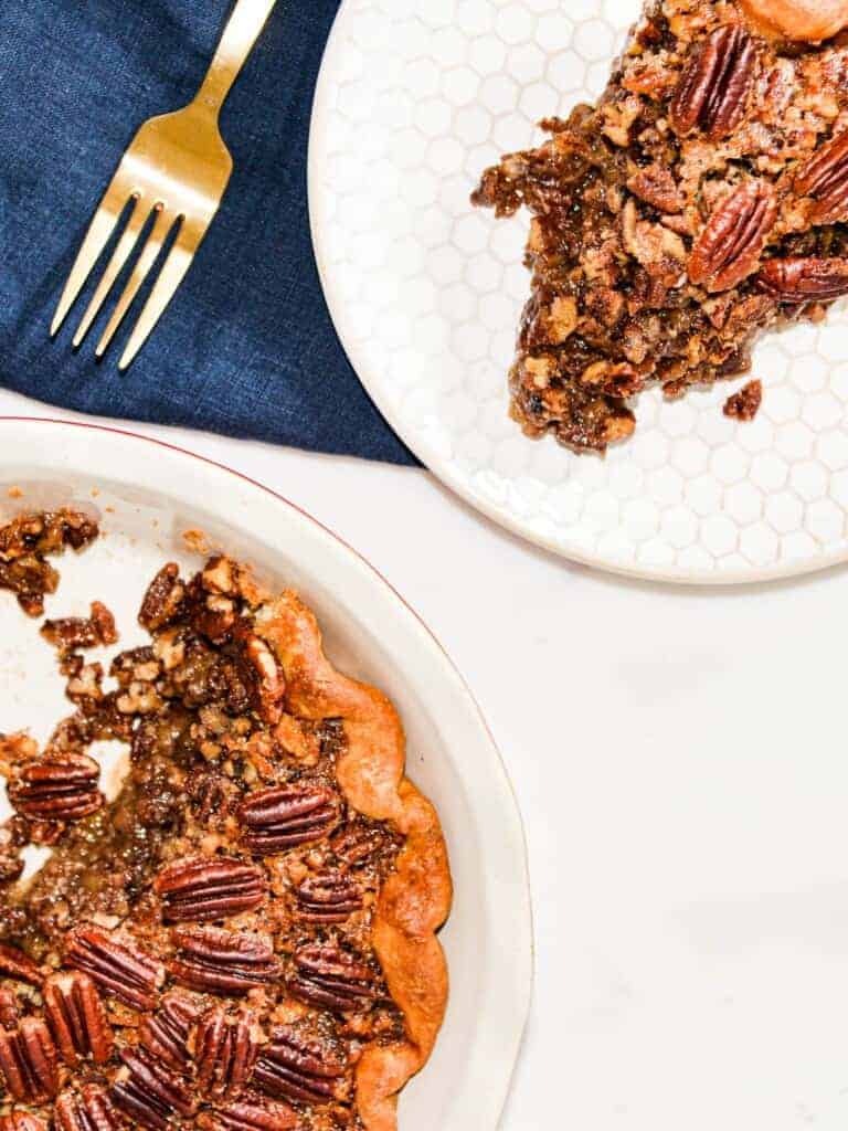 slice of homemade pecan pie