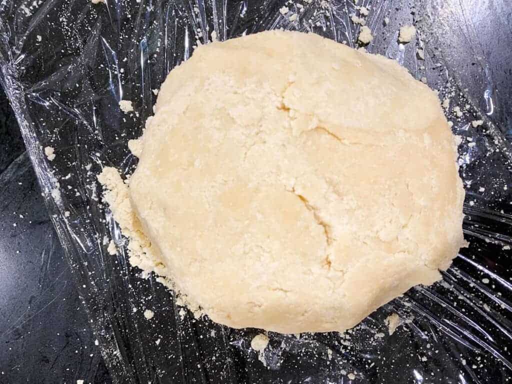 dump the pie dough out of the food processor and press into a ball