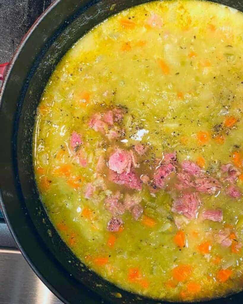 easy split pea soup with ham