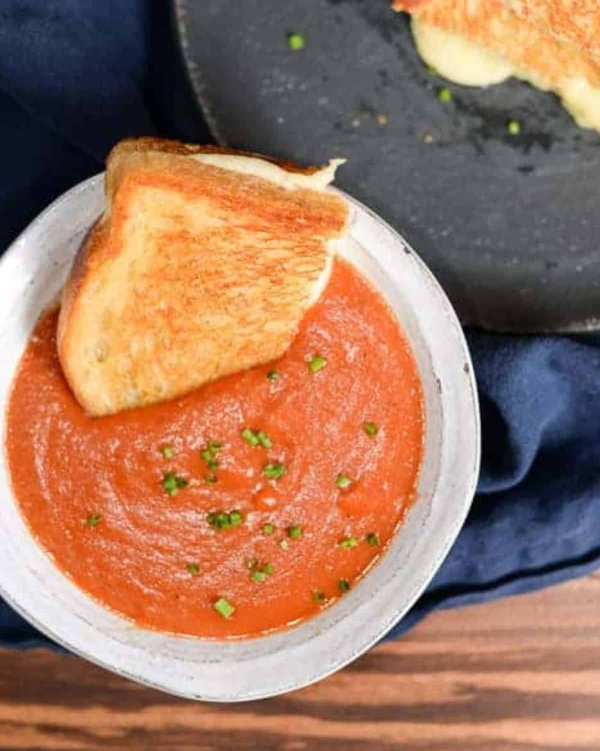 tomato soup and grilled cheese