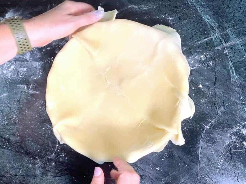 unfold the pie dough