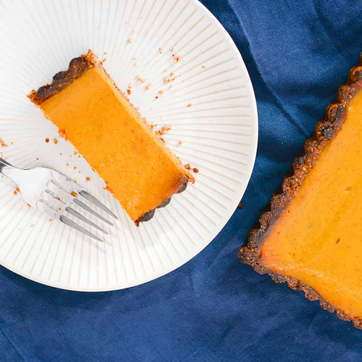 Vegan Pumpkin Pie Tart