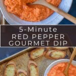 5-Minute Red Pepper Dip Pinterest Pin