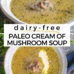 Dairy Free Paleo Cream of Mushroom Soup Pinterest Pin