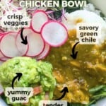 Easy Meal Prep Green Chile Chicken Bowl Pinterest Pin