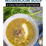 Homemade Paleo Cream of Mushroom Soup Pinterest Pin