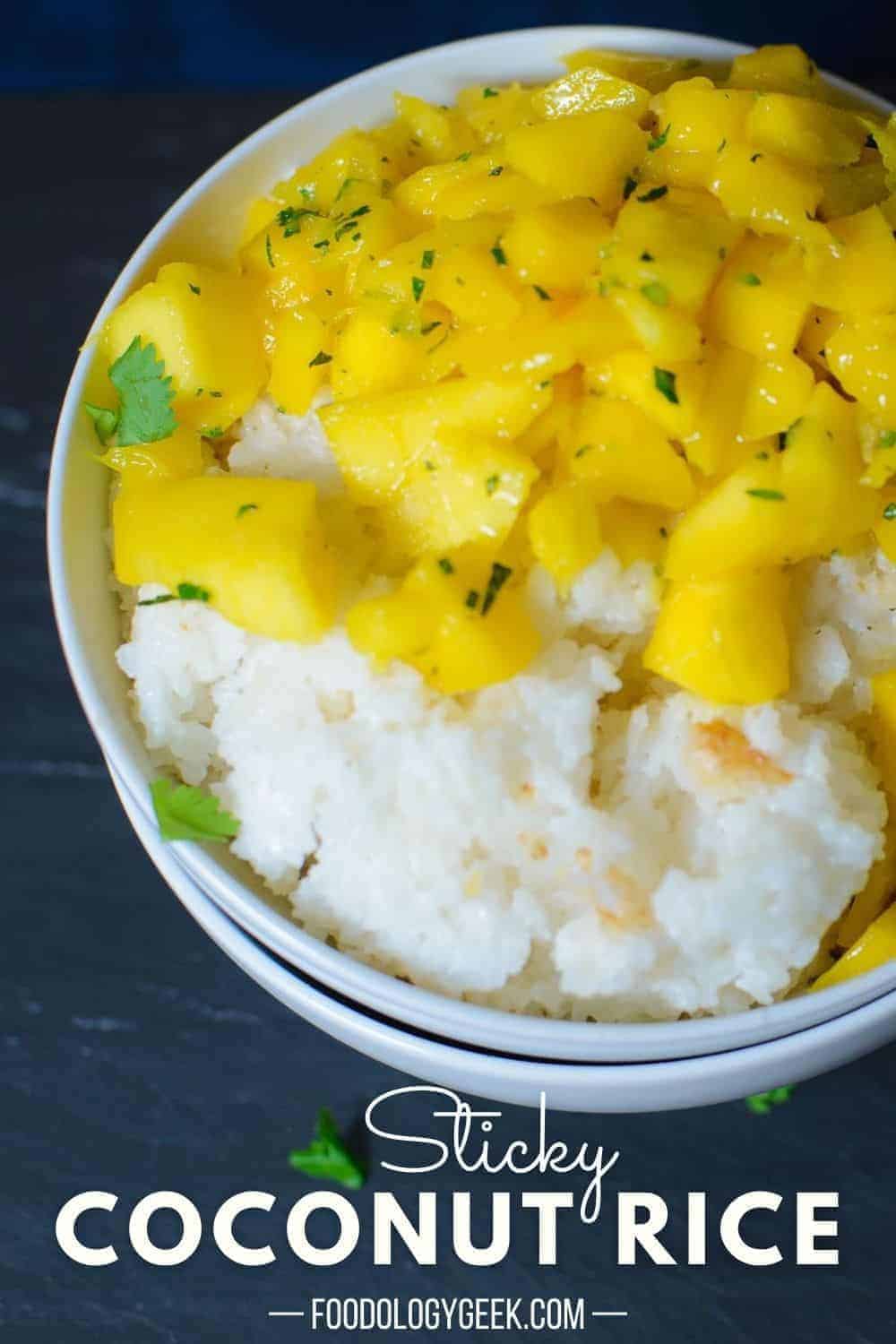 sticky coconut rice pinterest image