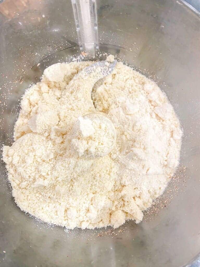 almond and coconut flour in a food processor bowl