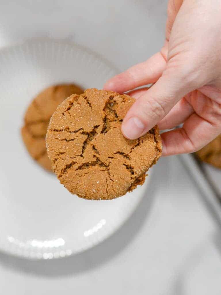 molasses crinkle cookie