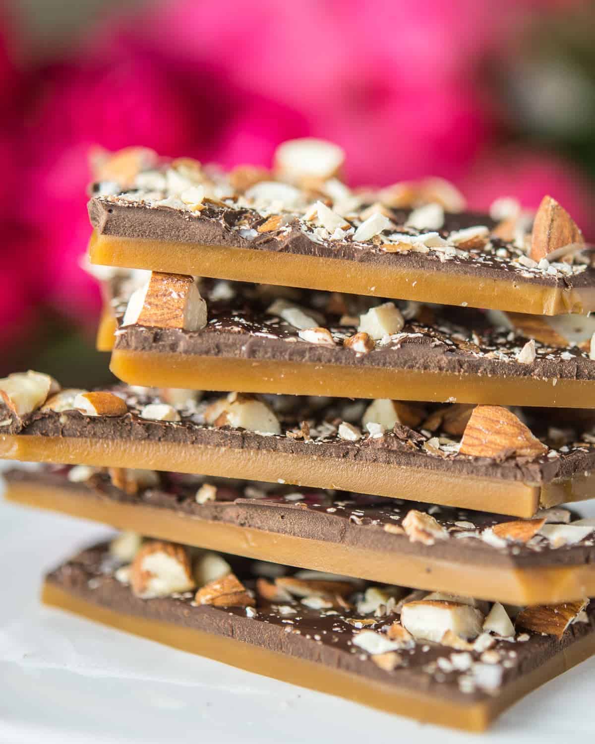 classic butter toffee with almonds