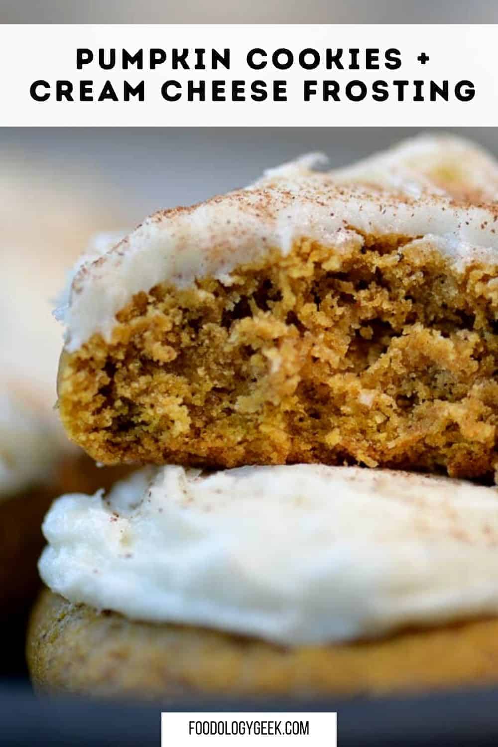 soft pumpkin cookies with cream cheese frosting