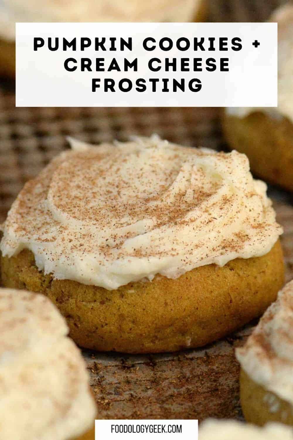 soft pumpkin cookies with cream cheese frosting