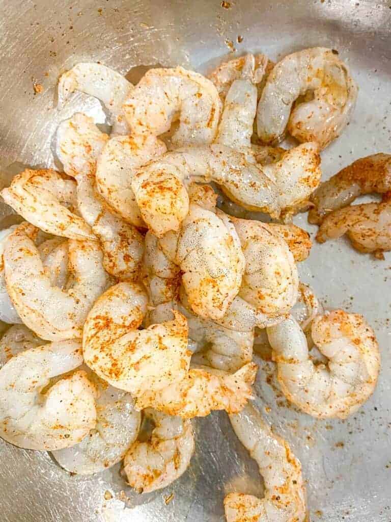 shrimp seasoned with buffalo seasoning blend