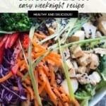 Easy Teriyaki Chicken Bowl Pinterest Pin