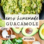 Easy Homemade Guacamole Pinterest Pin