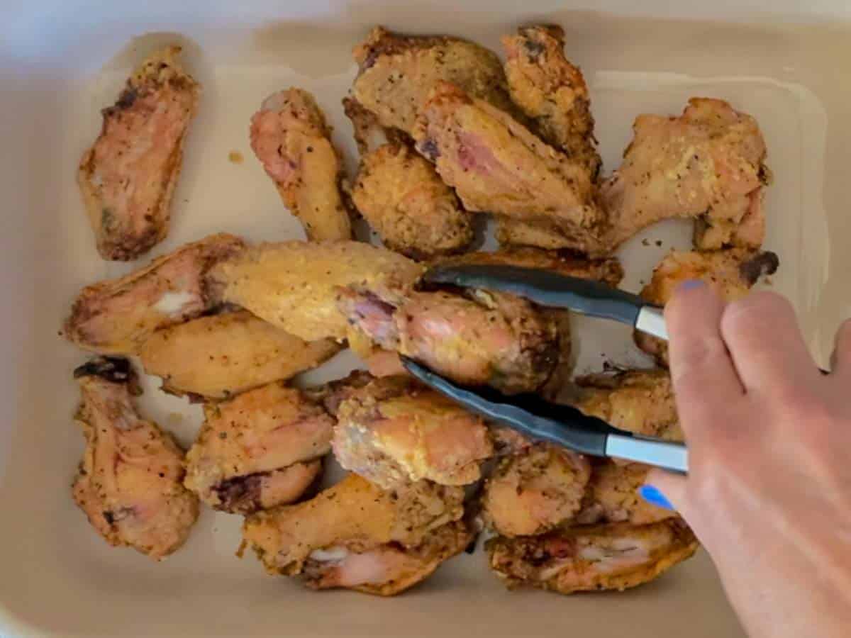 remove the wings from the oven