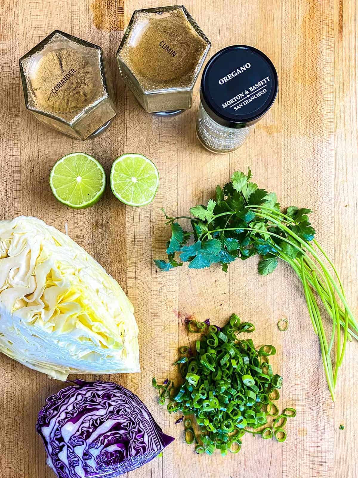 Ingredients for taco slaw