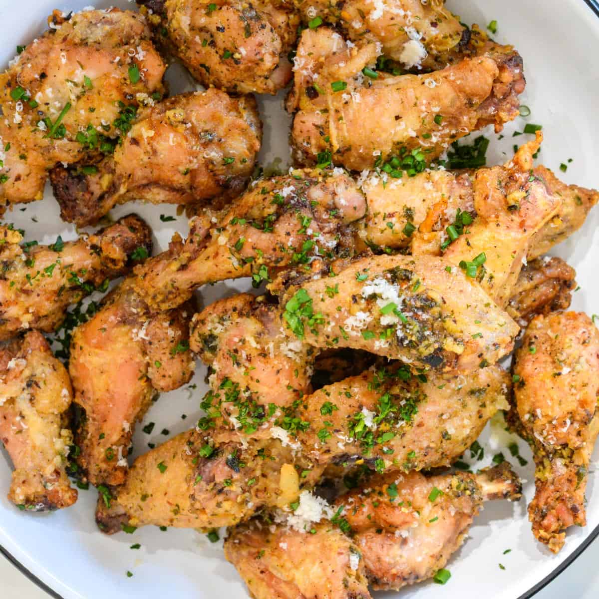 Garlic Parmesan Wings (Baked and Super Crispy) - Foodology Geek