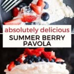 Delicious Summer Berry Pavola Pinterest Pin