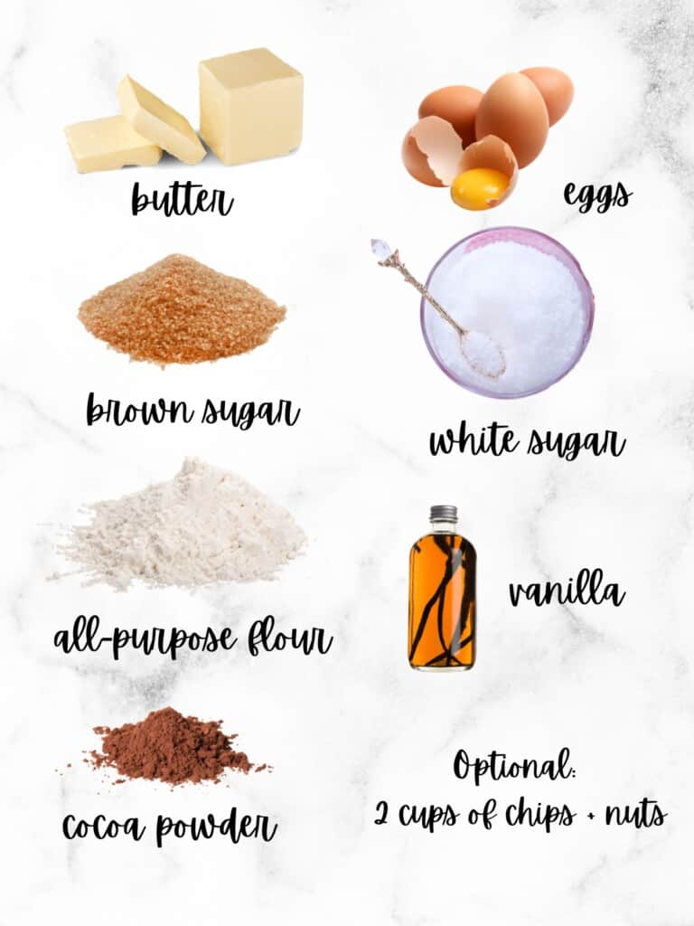 ingredients needed to make blondies