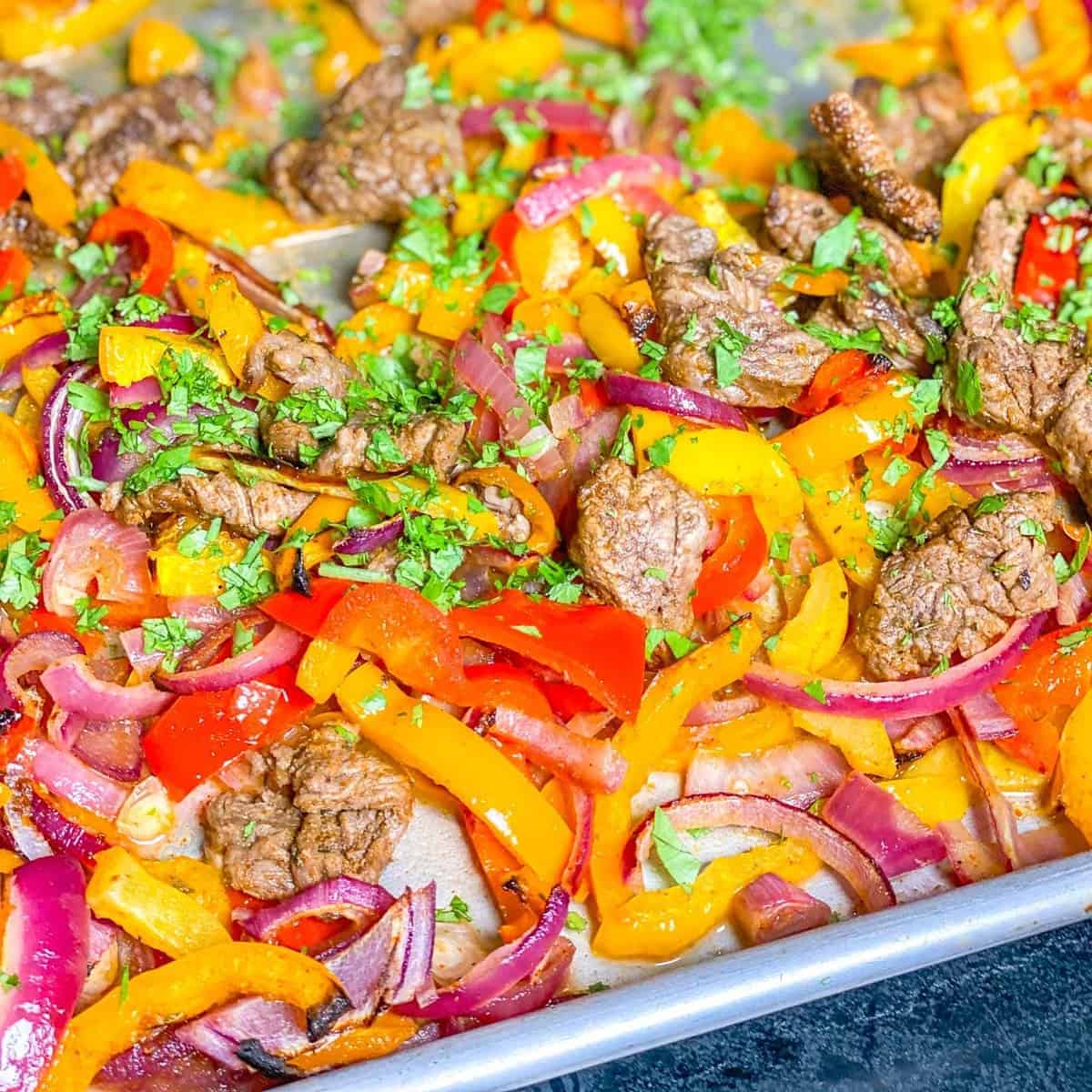 Easy Steak Fajitas | Sheet Pan Recipe