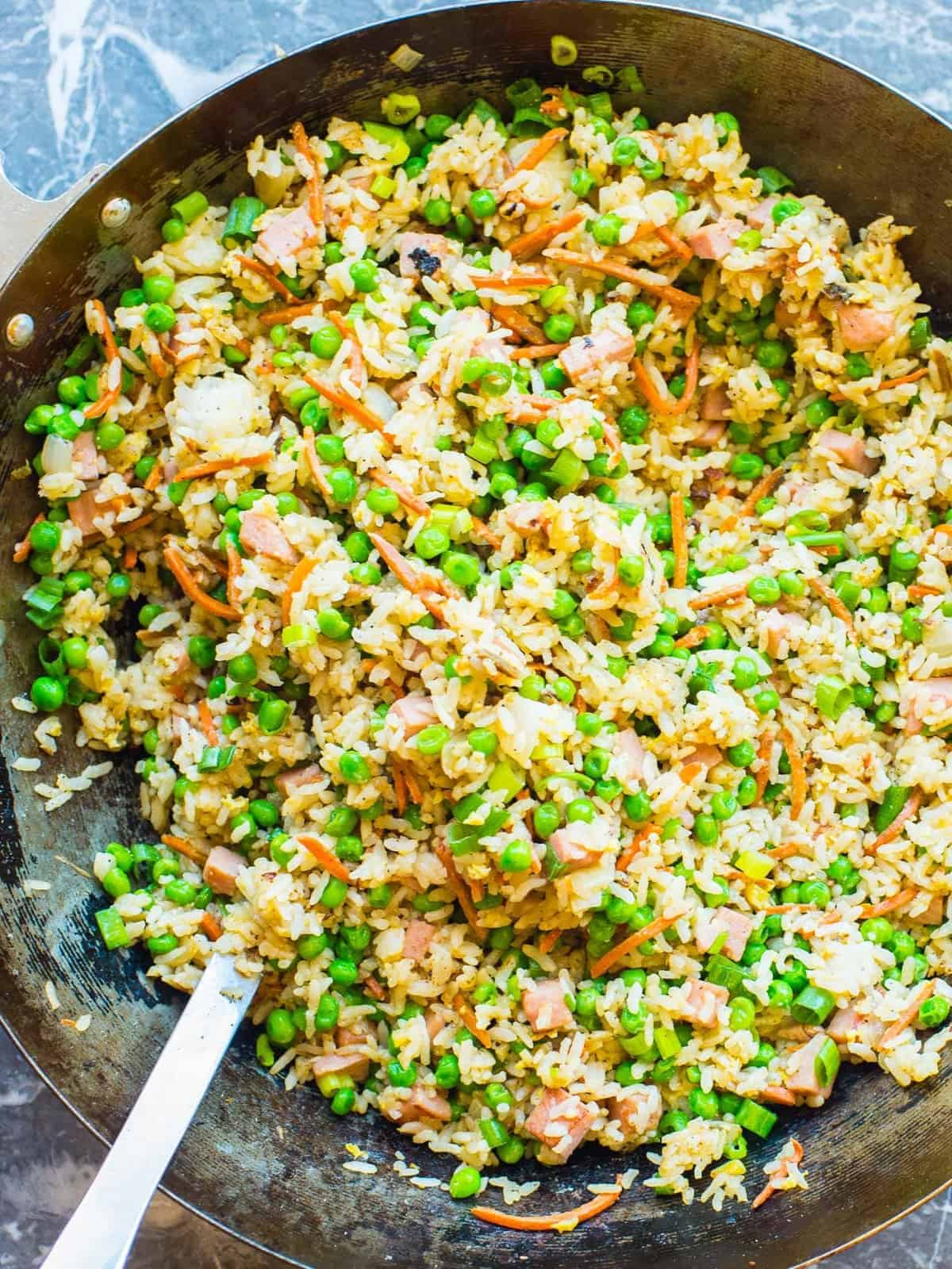 how to cook spam fried rice in a wok