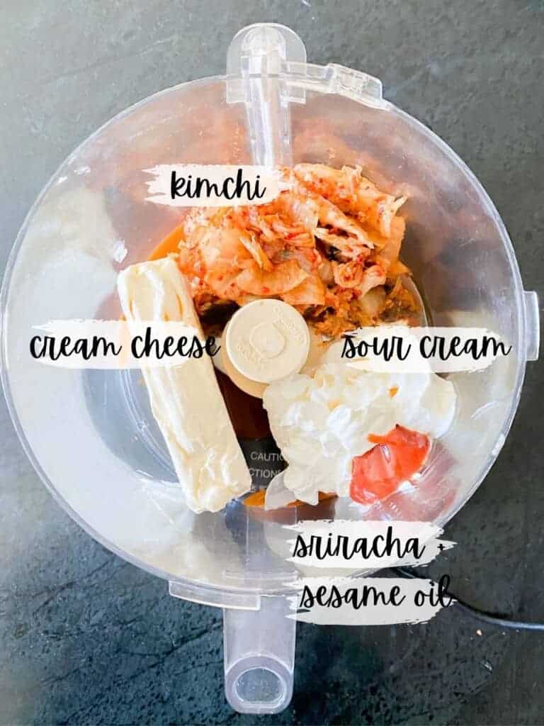 ingredients for kimchee dip