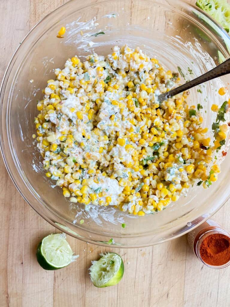 corn salad mixed