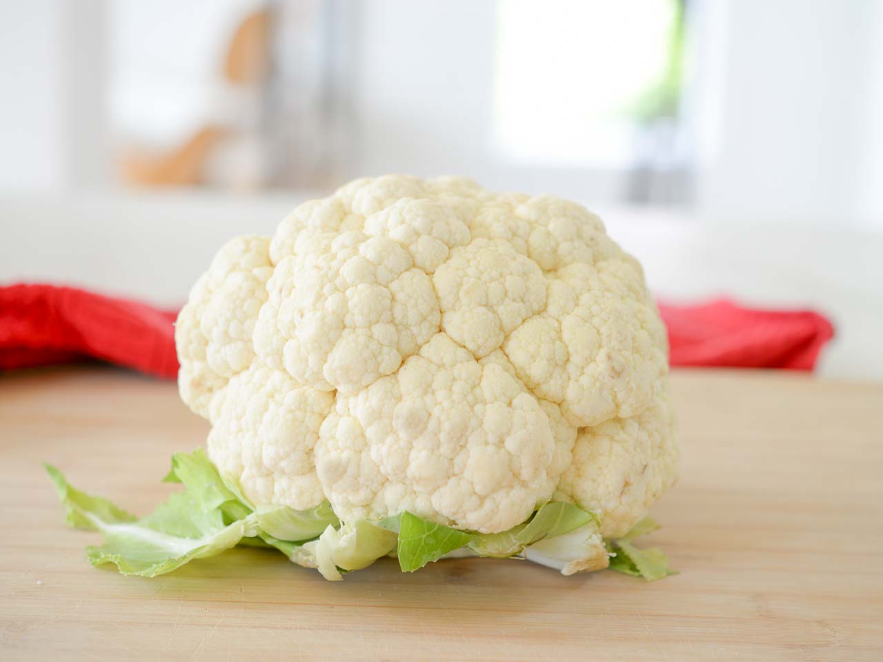 a head of cauliflower, washed and dried