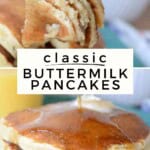 Classic Buttermilk Pancakes Pinterest Pin