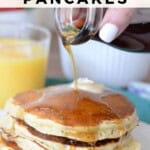 Homemade Buttermilk Pancakes Pinterest Pin